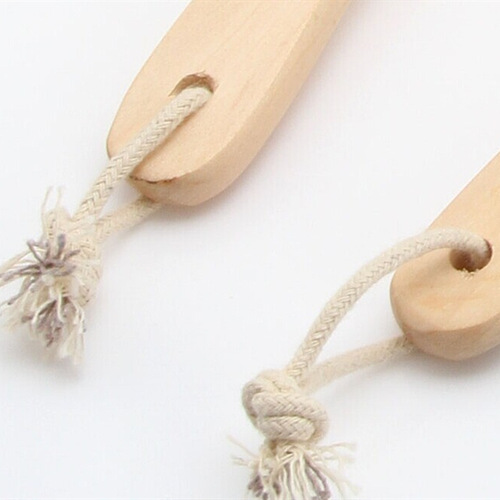 Wooden long-handled bath bristle brush loofah scrub brush lazy mud bath brush hanging shower brush direct sale