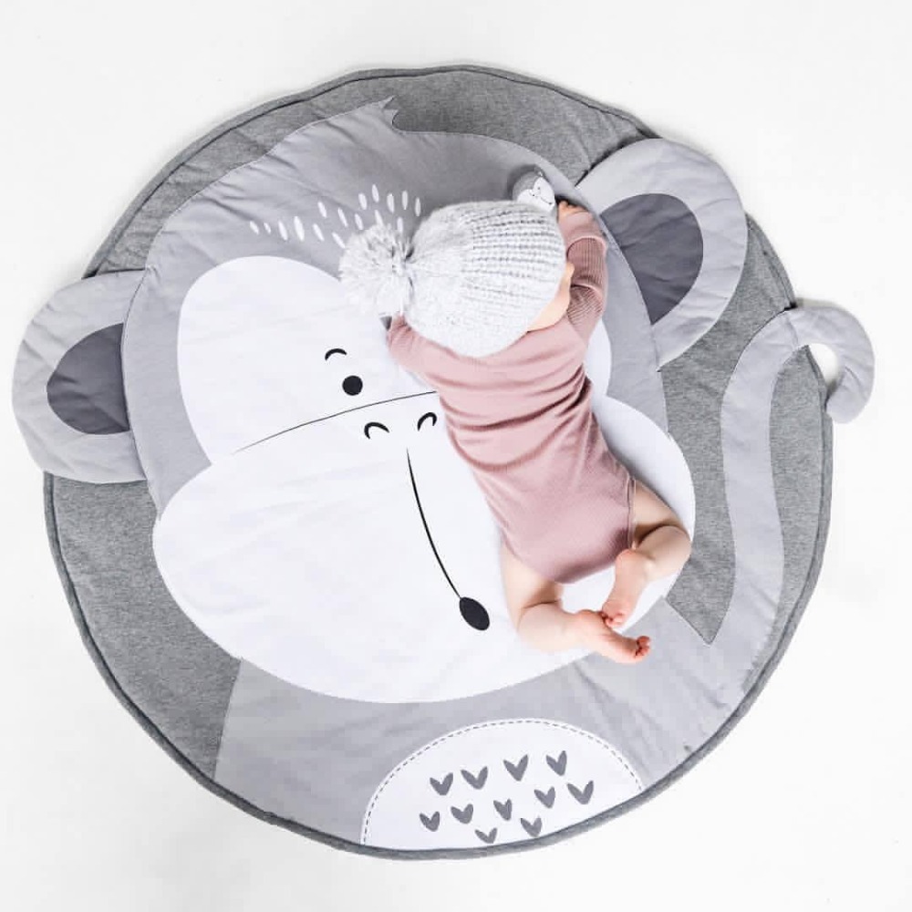 INS Alfombra de animales tridimensionales redondas, manta para gatear para bebés, esterilla para gatear para bebés, 21 tipos de decoración para casitas