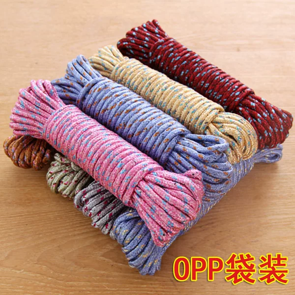 Thickened Drying Rope Nylon Non-Slip Windproof Clothesline Outdoor Drying Rope 10m Opp Bags