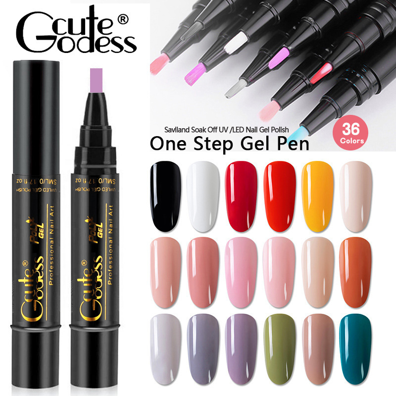 Pre-Sale Cute Gutess Cross-Border New Product 3-in-1 Nail Glue Pen Flash One-Step Glue Phototherapy Glue Nail Polish Glue