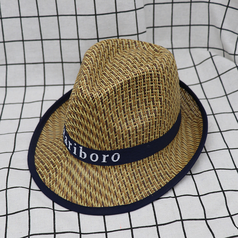 Cappello da cowboy vintage uomo in paglia a tesa larga per mare_voghion.com