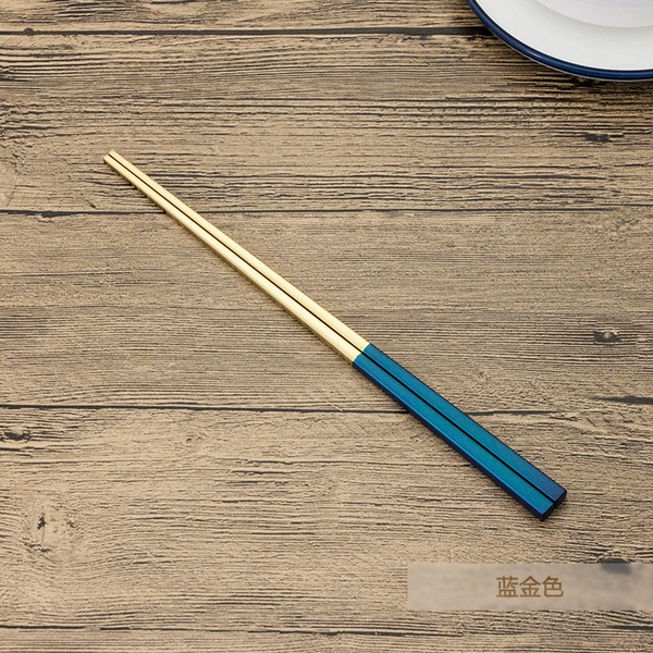 Dark blue gold chopsticks