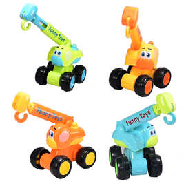 跨境 惯性工程车儿童卡通玩具车挖掘机模型男孩小玩具 地摊热卖
