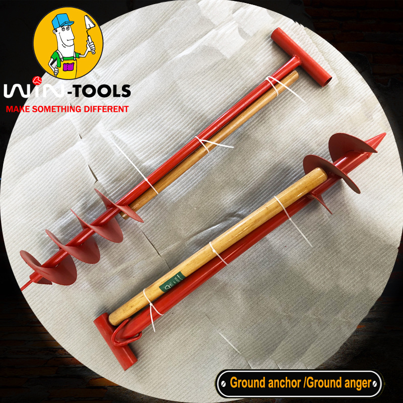 可拆卸式手动松土器螺旋地锚植树钻孔松土工具手动钻冰打孔地钻