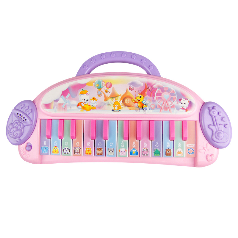 Nuevos juguetes educativos de educación temprana para niños música educación temprana 24 órgano electrónico clave instrumento musical de simulación para niños Venta caliente al por mayor