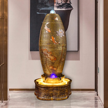 现货欧式流水喷泉风水轮室内客厅办公室风水球装饰水景观落地摆件