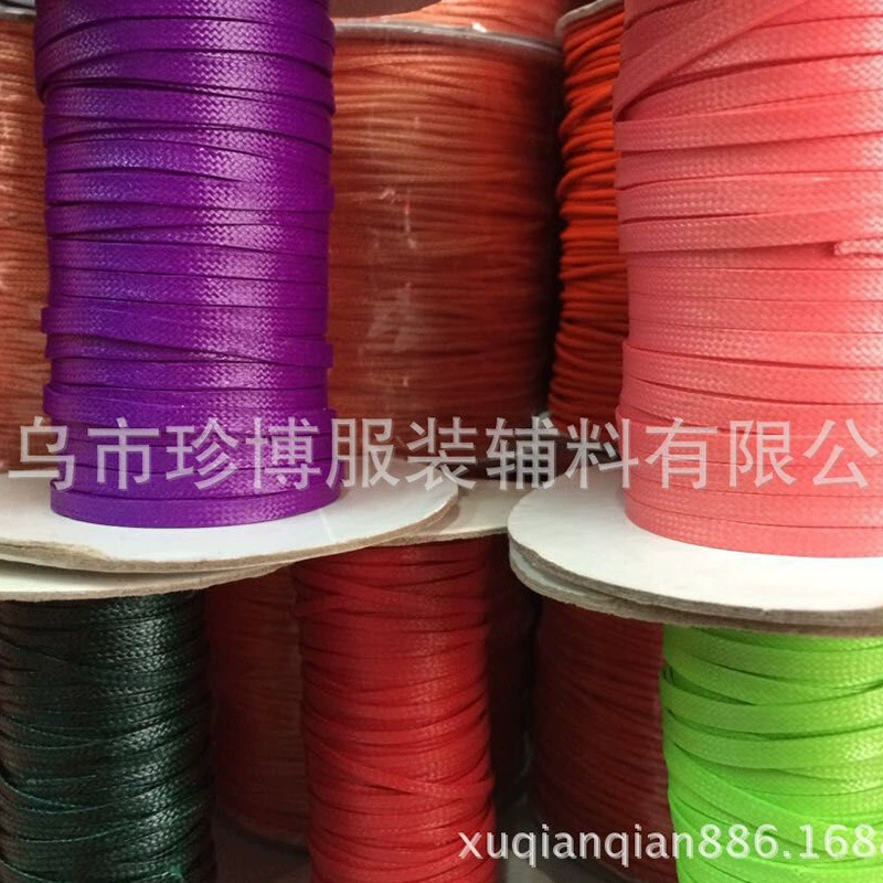 DIY одежда аксессуары оптовая продажа плоская корейская восковая нить 1.0-5.0 цвет плоский стиль