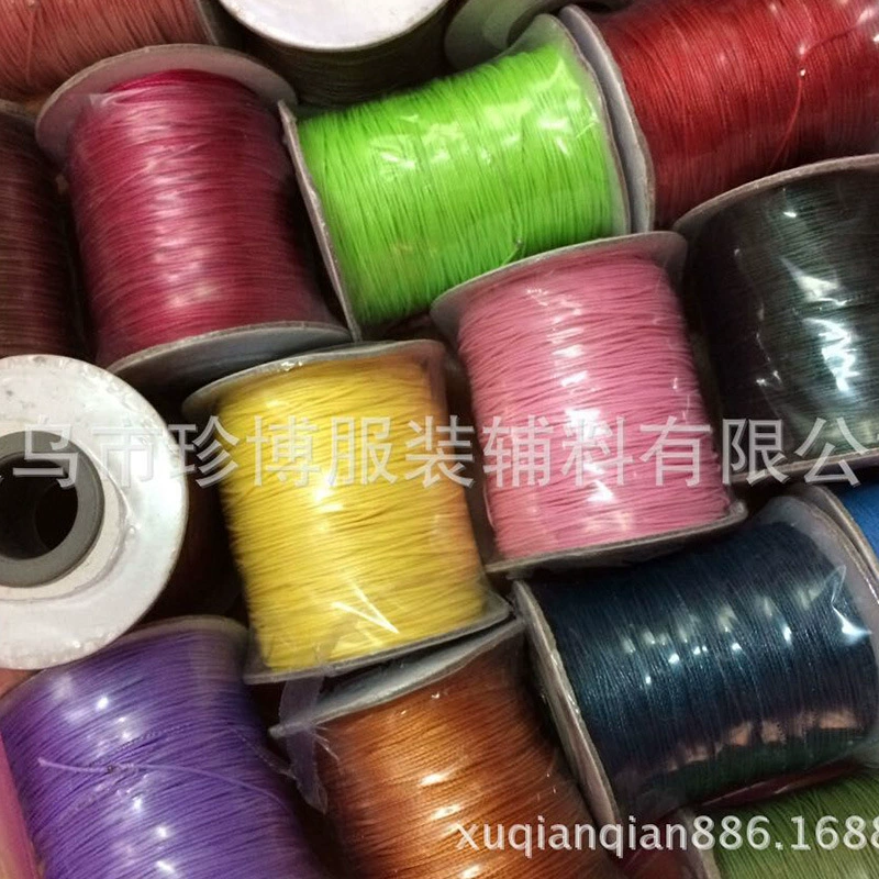 DIY одежда аксессуары оптовая продажа плоская корейская восковая нить 1.0-5.0 цвет плоский стиль