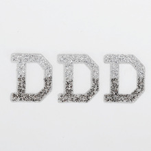 字母钻贴软胶立体烫钻热溶背胶钻批发服饰饰品配件帽围水钻字母贴