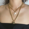 Fashionable universal accessory, retro pendant, necklace, European style, simple and elegant design