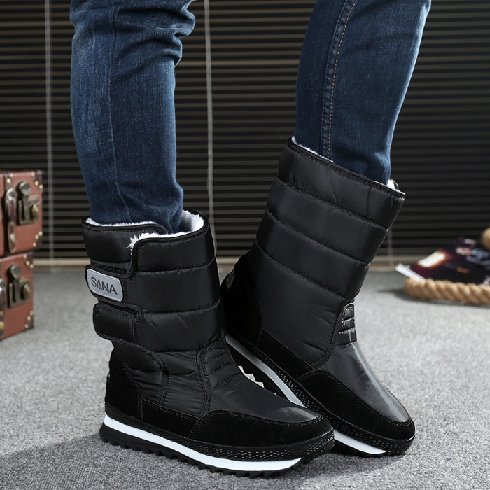 2024 Herbst- und Winter-Schneestiefel aus Samt für Damen, warme Baumwollschuhe, verdickte kurze Stiefel für Damen bis zur Mitte der Wade, große Baumwollschuhe für Herren und Damen_voghion.com