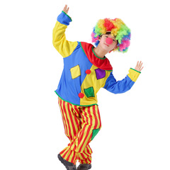 Halloween cosplay children clown clothes cosplay show dress up costume clown suit circus