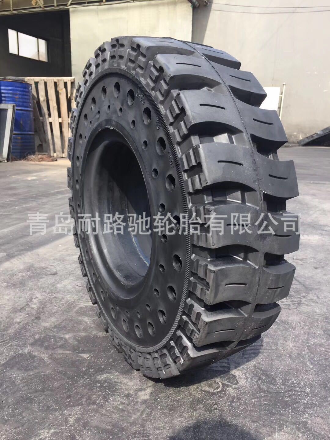 生产销售 650-10实心式叉车 轮胎6.50-10带减震孔