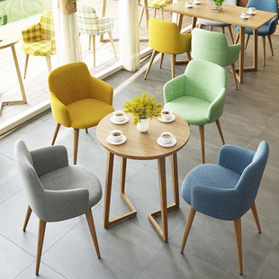 Custom Designer Sales Office Negotiation Leisure Area Table and Chair Combination Nordic Milk Tea Dessert Shop Cafe Table and Chair