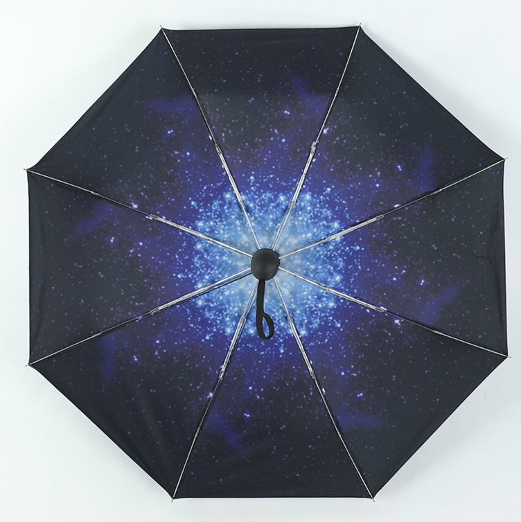 Paraguas automático de cinco veces Paraguas de bolsillo mini ultraligero para hombres Paraguas de Sol de plástico negro Protección solar para mujeres Paraguas de protección UV
