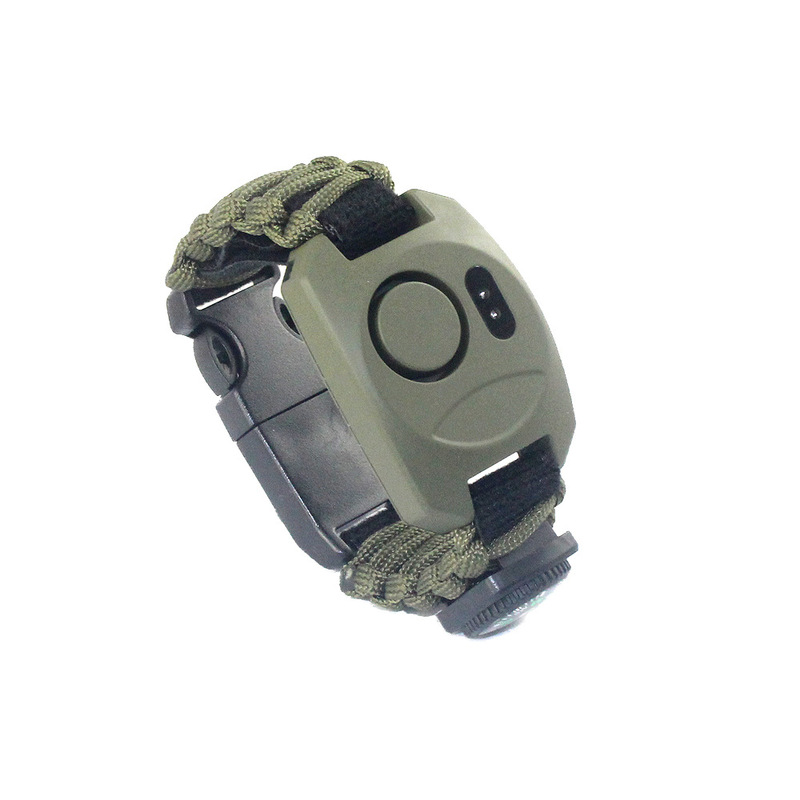 New outdoor survival alarm bracelet LED Flint umbrella rope woven whistle thermometer bracelet in stock New outdoor survival alarm bracelet LED Flint umbrella rope woven whistle thermometer bracelet in stock