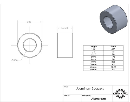 Openbuilds series isolation column inner hole 3mm 5mm 6mm aluminum alloy ring flat gasket bushing aluminum ring