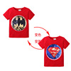 Summer nail sequins, cartoon cotton T-shirt suitable for men and women, long-sleeve