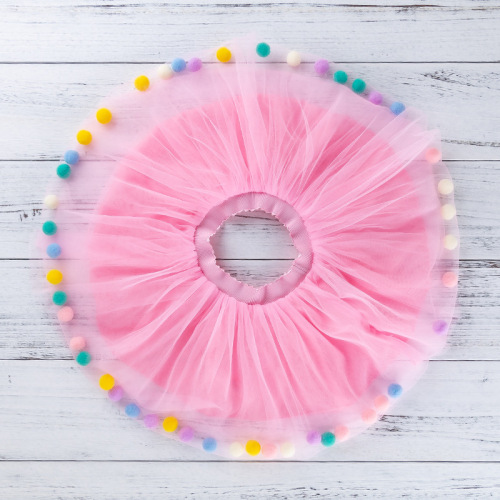 Summer baby clothes wholesale baby girl printed unicorn short-sleeved harem pink rainbow mesh skirt suit