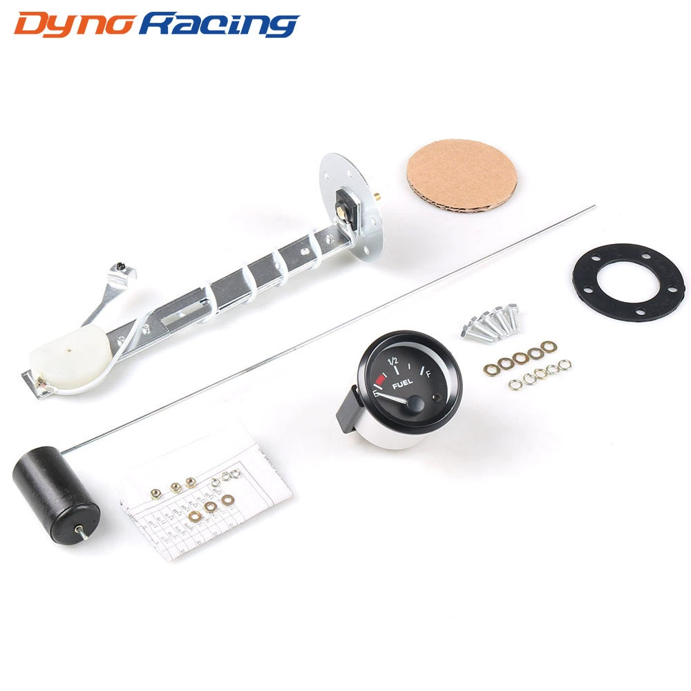 Cross-Border 52 мм прецизионный указатель уровня топлива с черным покрытием 12 В Универсальный указатель уровня масла с масляным поплавком для модификации автомобиля