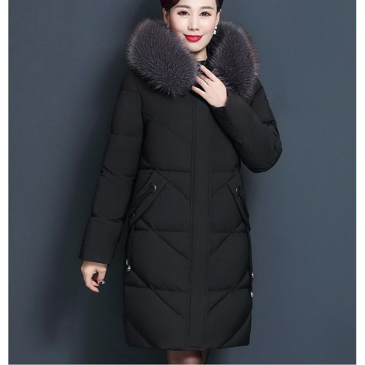 200 Jin Middle-aged Down Cotton-padded jacket Mother's Cotton-padded Clothes Middle-aged Women's Wear Thickened Large Size Elderly Clothes