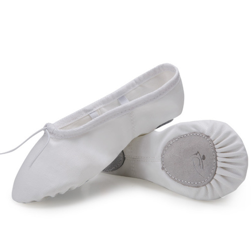 Red dance shoes for adults and children, soft-soled dance shoes, men's and women's cat claw practice shoes, canvas ballet pleated shoes 1002L
