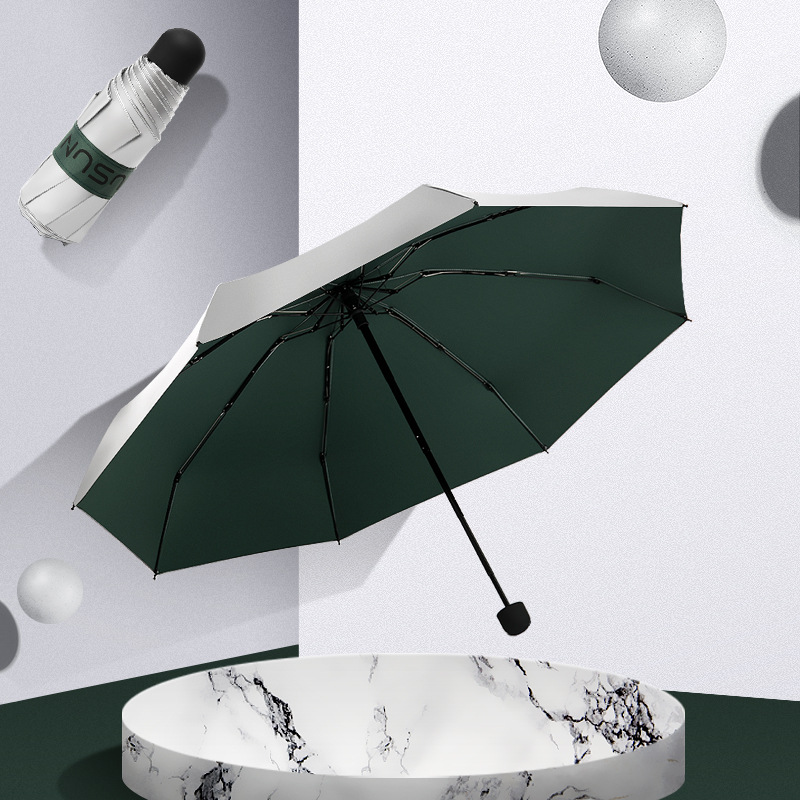 8-Rib Top Quality Titanium Silver Sun UV Protection Cooling Compact Portable Ultra-Light 50% Off Umbrella Upf50+_voghion.com