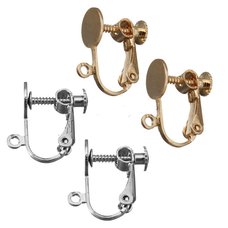 8.0 flat head can be pasted accessories without ear hole screw ear clip without hanging belt hanging diy accessories