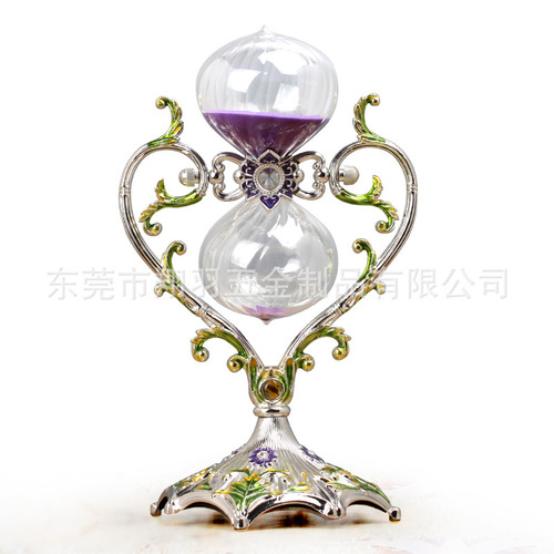 European heart-shaped hourglass timer ornaments home decoration crafts couple love gift gift quicksand ornaments