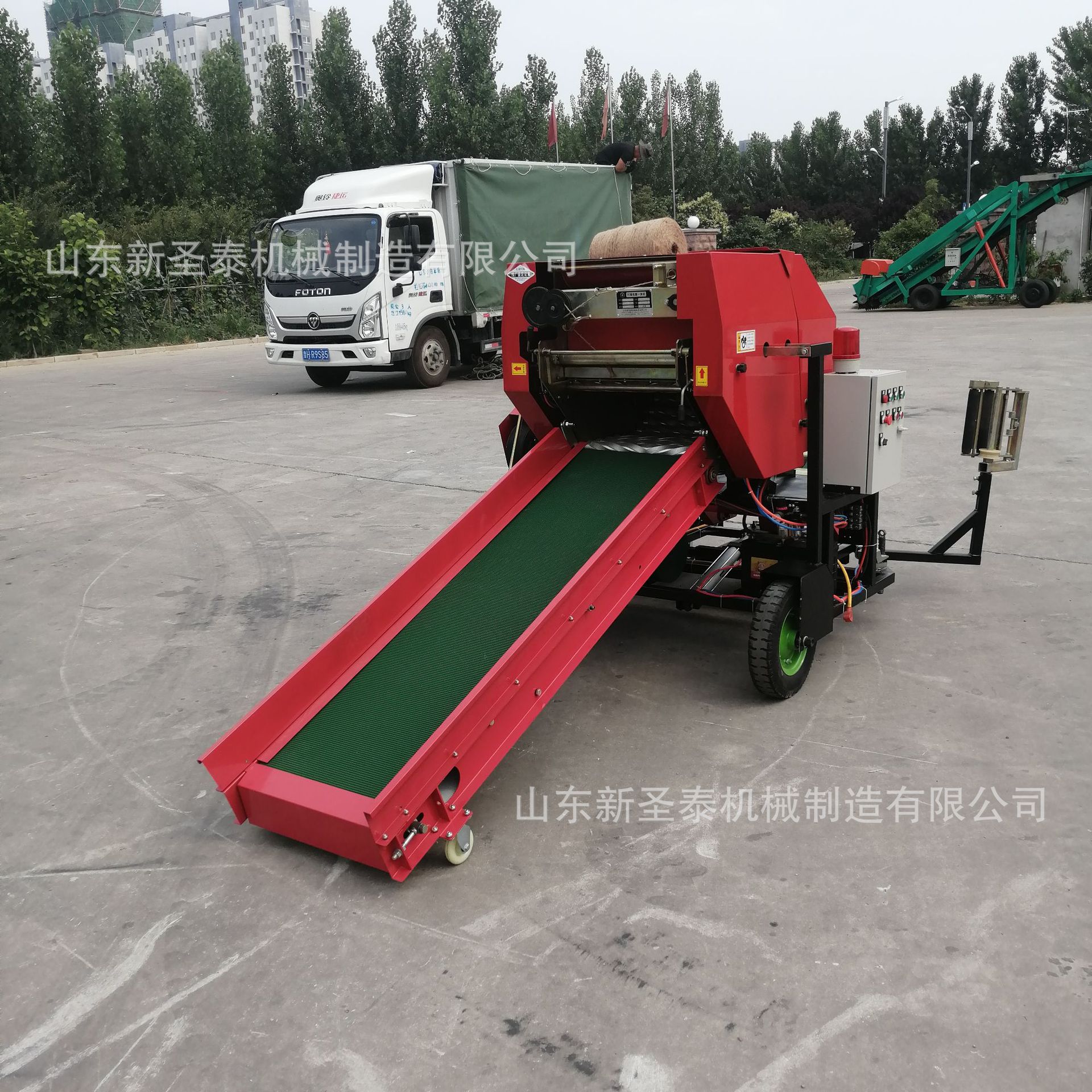 全自动打捆包膜一体机 云南青储打包机 自动牧草打捆机