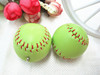 Baseball small keychain with zipper, European style, wholesale, 3.5cm