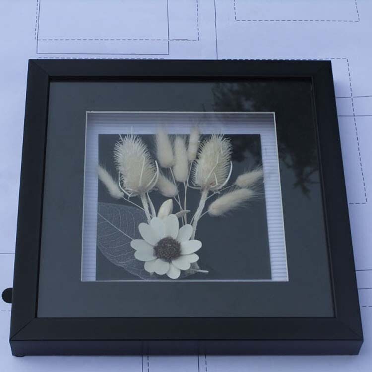 Hongyi Manufacturer Customized Stereo Thickeneded Picture Frame, Dried Flower Specimen Paper Photo Frame, 2cm Gift Photo Frame Inside