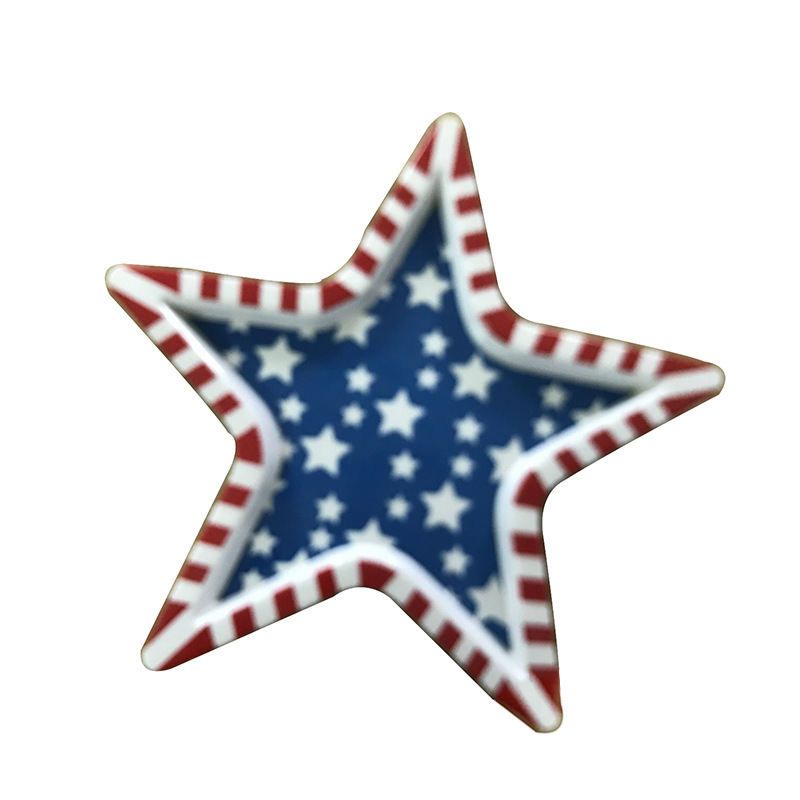 Long-term production and supply of melamine children's tableware five-pointed star dinner plate fruit plate melamine candy bowl