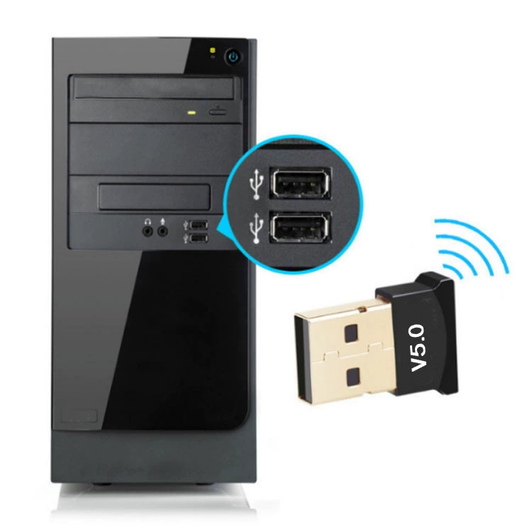 Адаптер Bluetooth 5.0 USB для настольного компьютера и ноутбука, прием Bluetooth 5.0