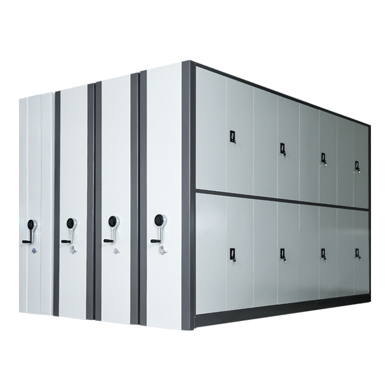 Gabinete compacto móvil archivador caja compacta rack pista de mano inteligente rack compacto eléctrico
