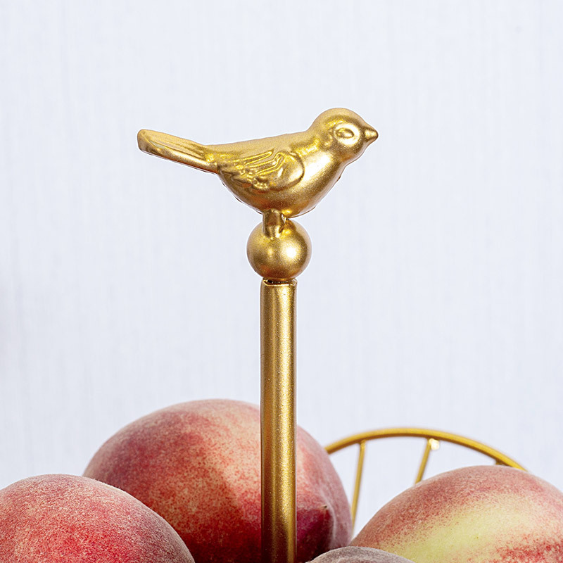 Nórdico moderno minimalista plato de fruta sala de estar hogar cesta de frutas de tres capas cesta de frutas de múltiples capas de almacenamiento de hierro cesta de aperitivos