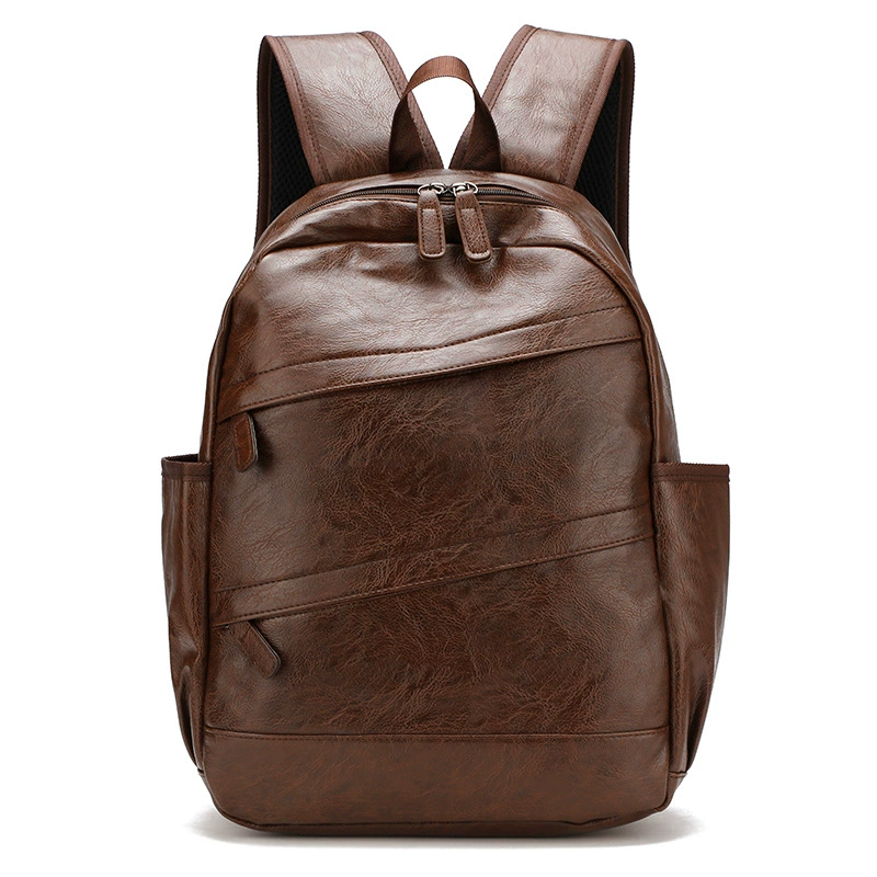 Backpack, polyurethane, Korean style, simple elegant design, lightweight, 2 colors