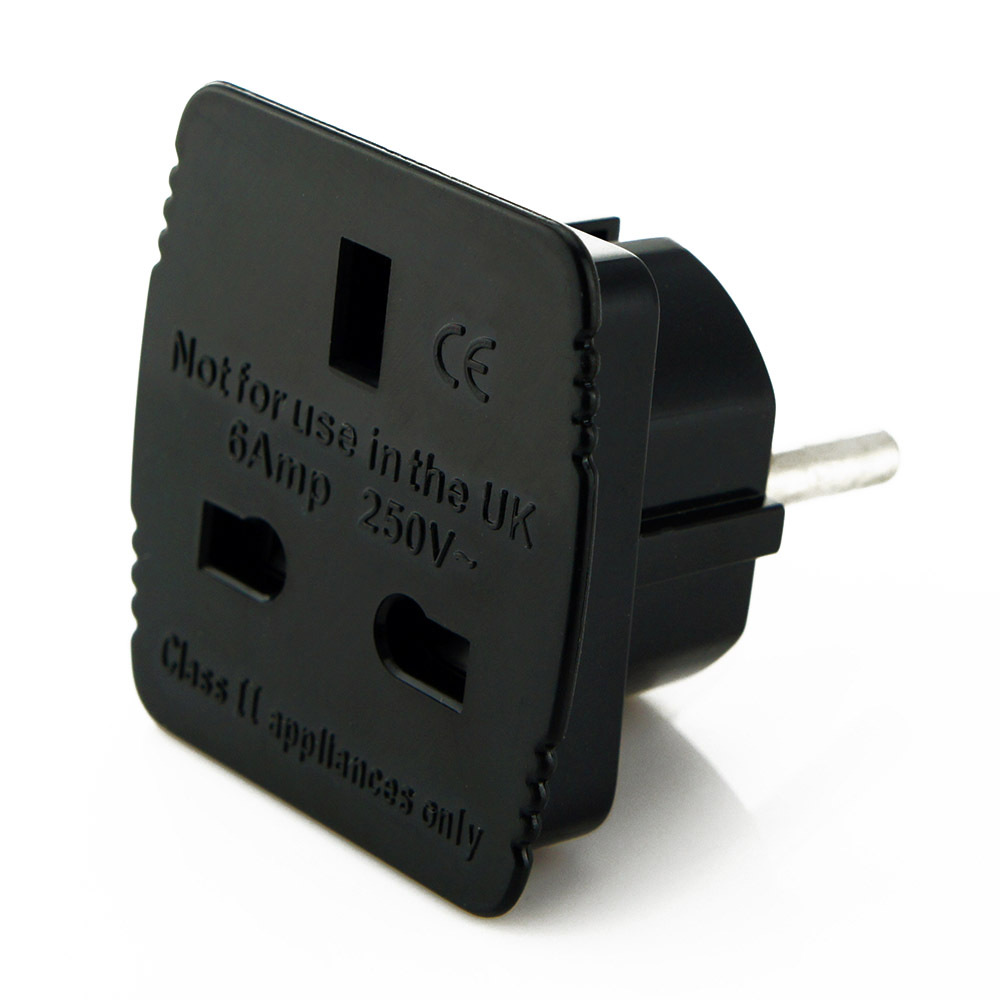 英国转德国插头转换器 英规转欧规插头 英式转欧式转接插座