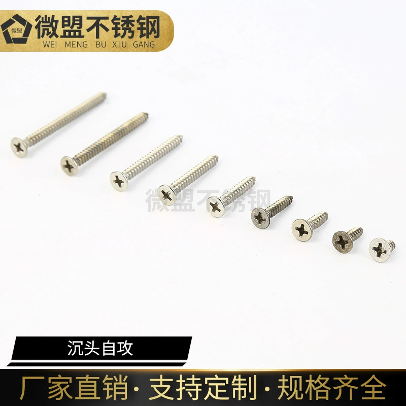 Weimeng 304 Самонарезающий винт с потайной головкой из нержавеющей стали Weimeng 304 с потайной головкой Самонарезающий винт с потайной головкой ST2.9-ST6.3