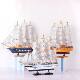 Mediterranean Solid Wooden Sailing Model Ornaments 33cm Factory Direct Ornaments Crafts Ornaments Student Ceremony