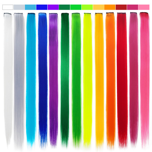 Colored hair piece hanging ear dyed colored wig piece straight hair extension piece wig female color hair extension piece gradient hair extension piece