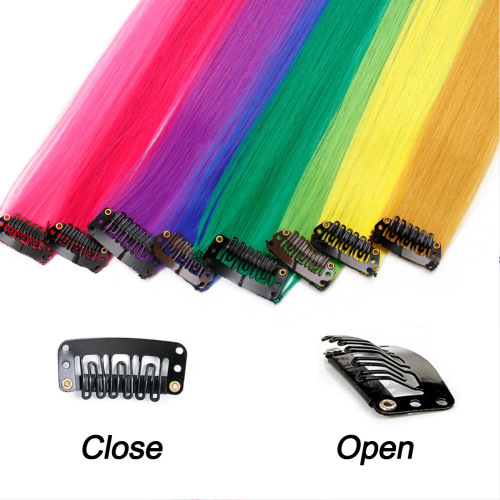 Colored hair piece hanging ear dyed colored wig piece straight hair extension piece wig female color hair extension piece gradient hair extension piece