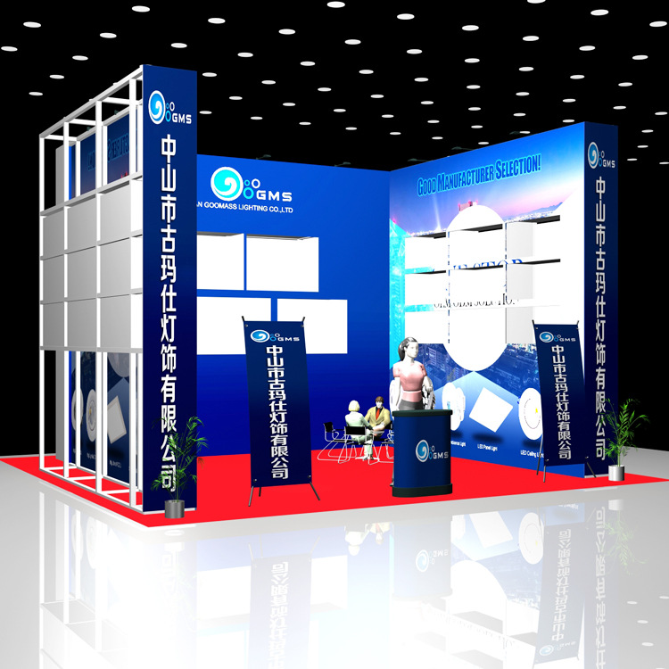 积木展位便携展台 33方管展架 展位搭建 广告小展台展示板