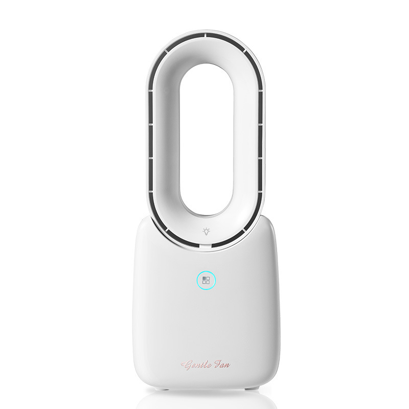 Escritorio creativo mini sin cuchilla USB recargable ventilador noche luz pequeño ventilador portátil hogar dormitorio aire acondicionado ventilador