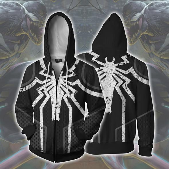 New Cosplay Spider Anime Merchandise Jacket with Zipper Hoodie Sweatshirt for Men