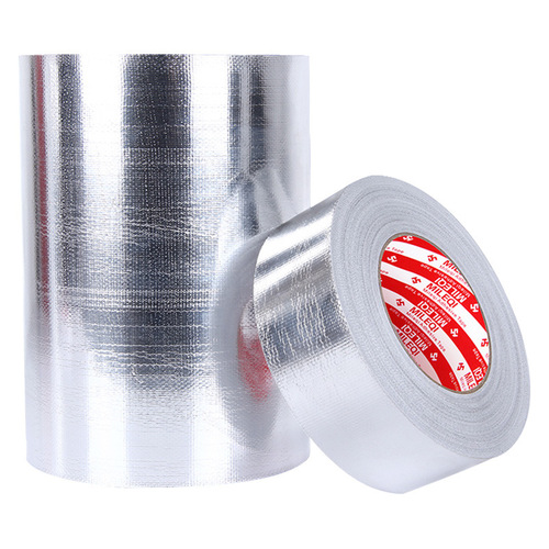 Mileqi high temperature resistant fiberglass aluminum foil tape 20 meters waterproof smoke exhaust pipe sealing insulation fiberglass cloth tape