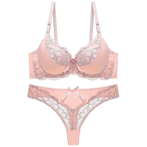 Lace push-up sexy European and American style bra set fashionable AB underwear set