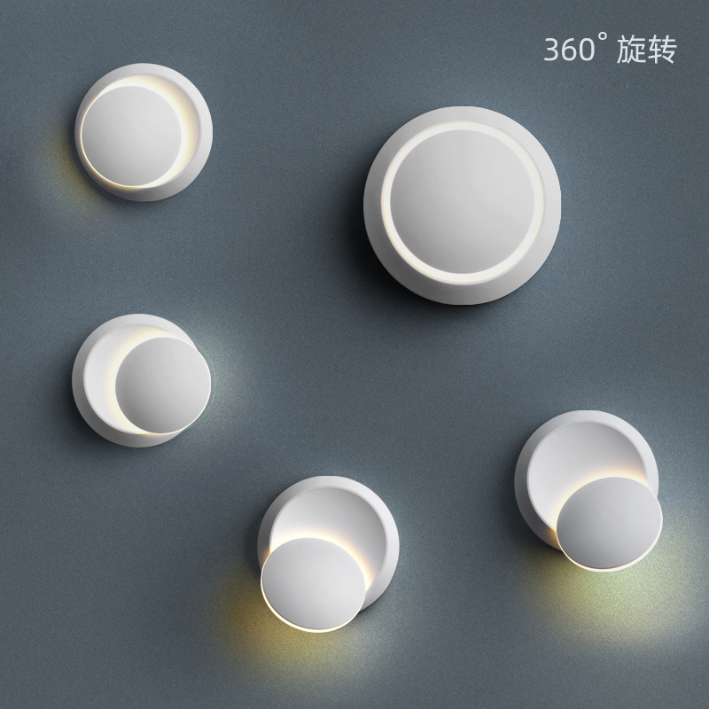 Al por Mayor moderno simple lámparas lámpara de noche ajustable dormitorio sala de estar escaleras pasillo lámpara de pared LED lámpara de pared de media luna