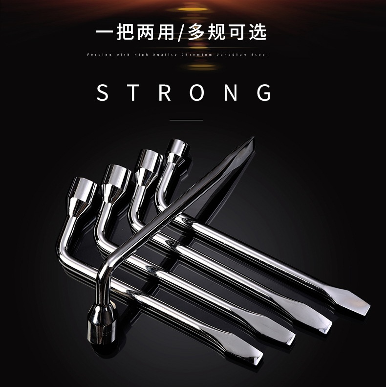 Llave de neumático Tipo L retráctil de ahorro de mano de obra llave de coche desmontaje llave de neumático herramienta de reparación de automóviles