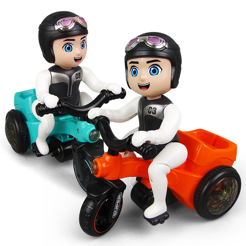 Tiktok mismo triciclo eléctrico Luz DE LA MÚSICA dibujos animados niño perro equipo universal camión volquete juguete los niños